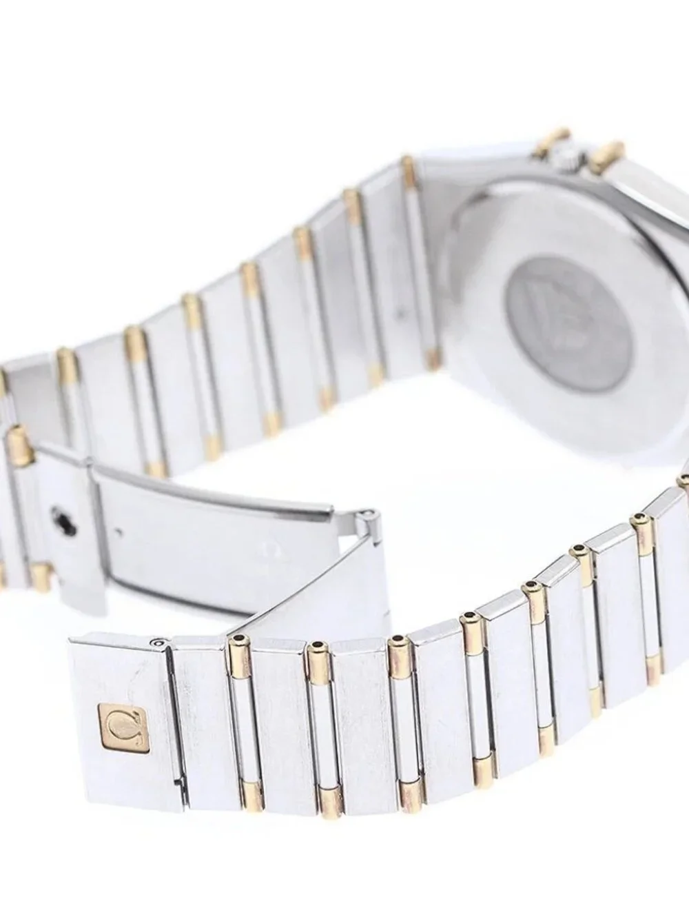 OMEGA Constellation YG bezel half bar gold Dial Quartz Men's Watch_968239
